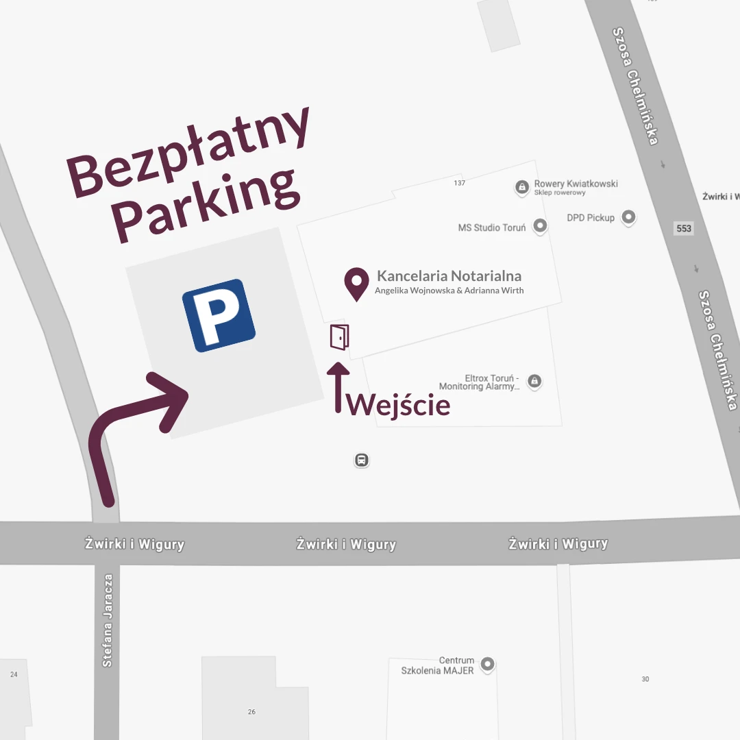 Dojazd do notariusza w Toruniu